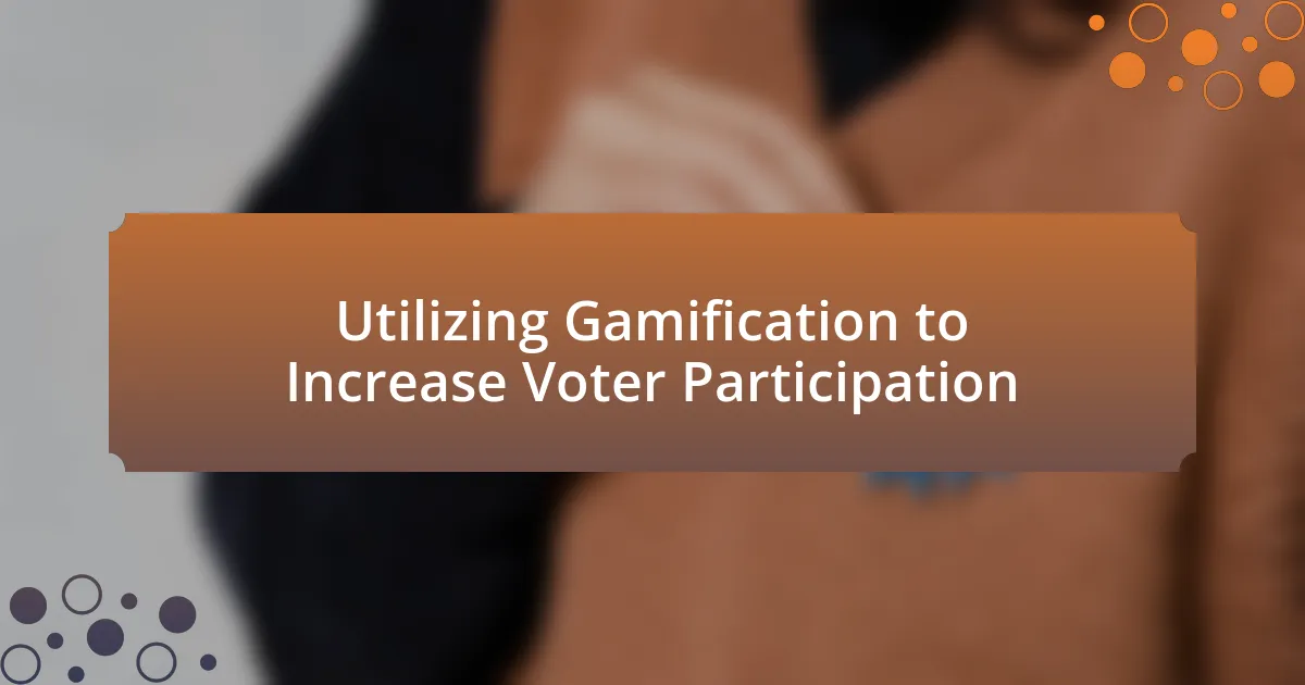 Utilizing Gamification to Increase Voter Participation