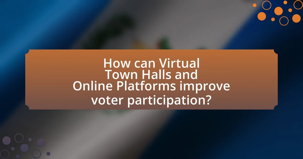 How can Virtual Town Halls and Online Platforms improve voter participation?