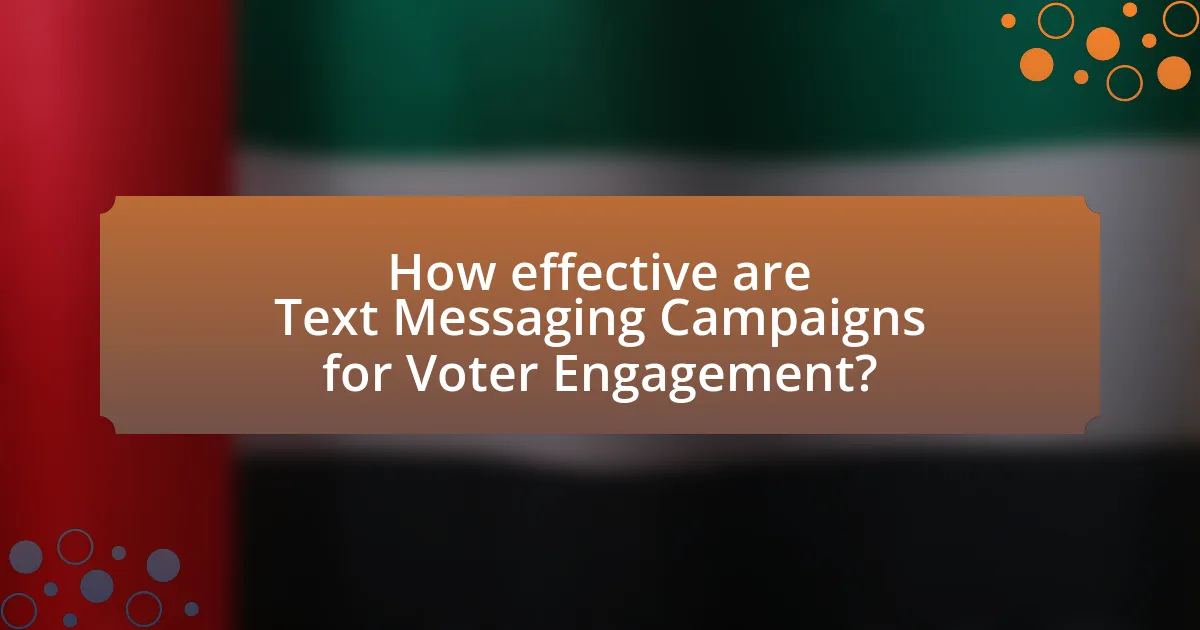 How effective are Text Messaging Campaigns for Voter Engagement?