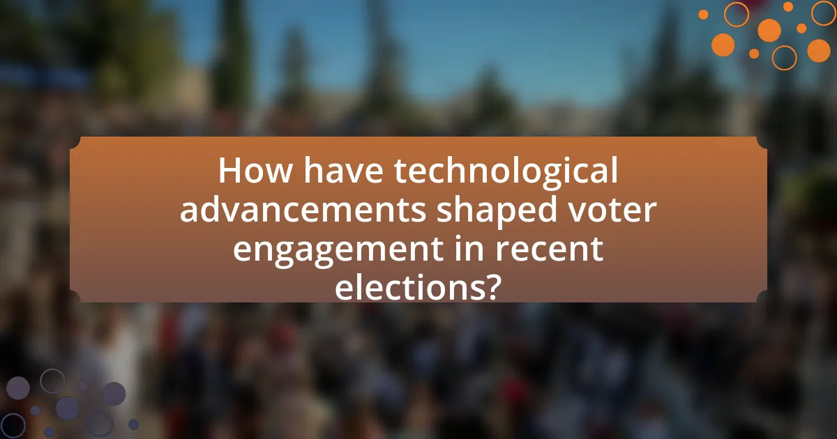 How have technological advancements shaped voter engagement in recent elections?