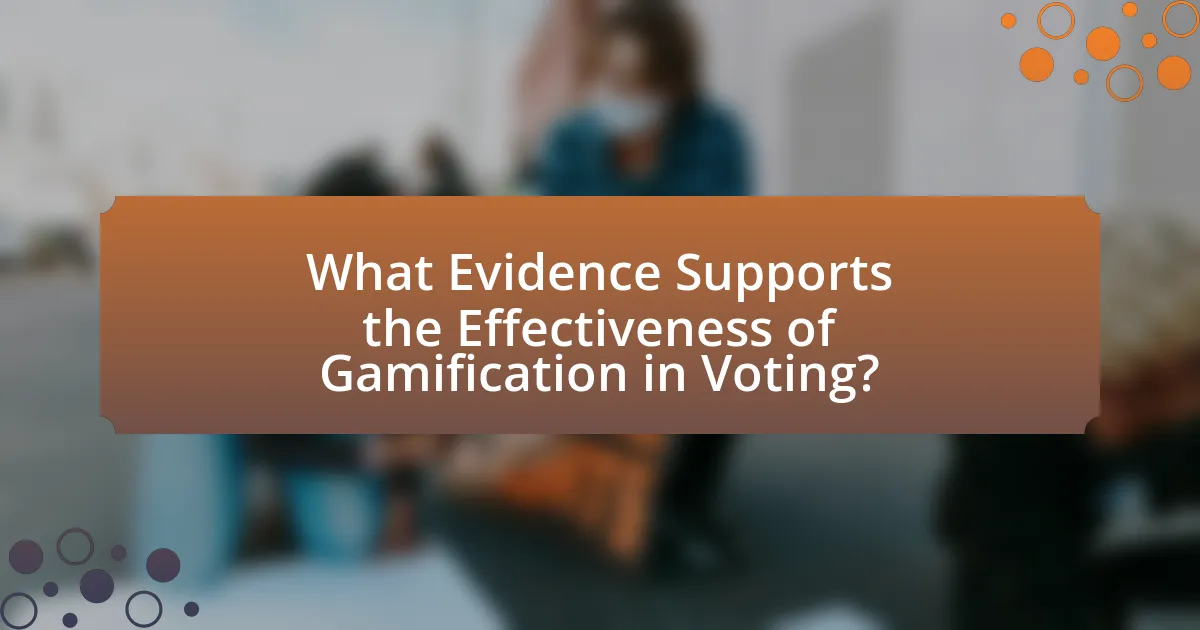 What Evidence Supports the Effectiveness of Gamification in Voting?