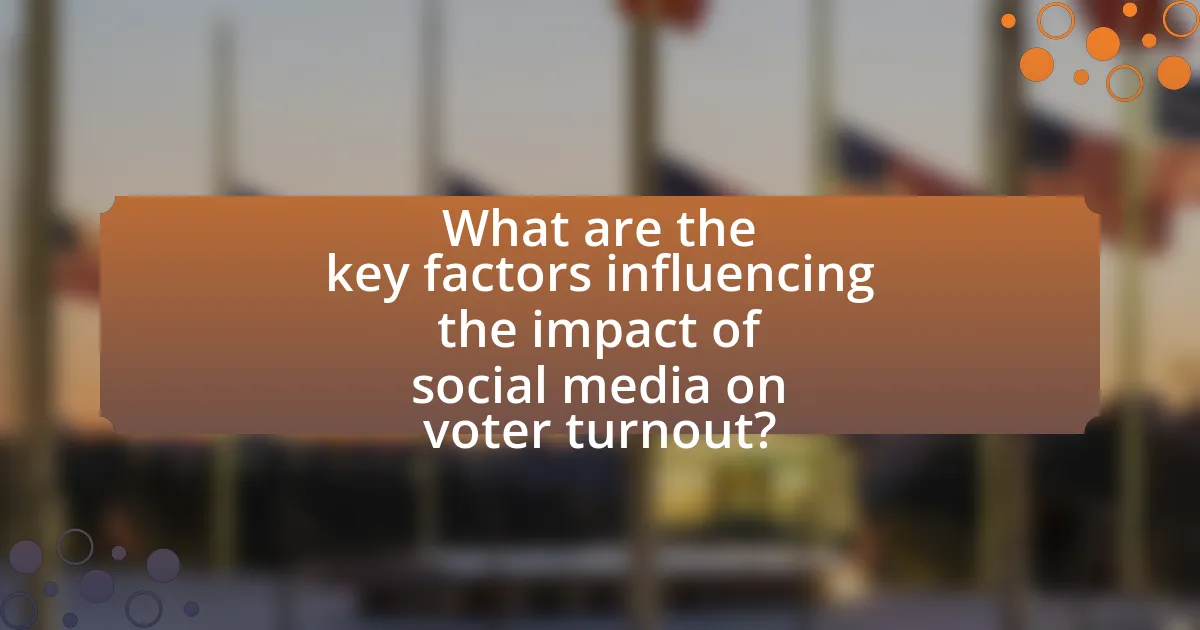 What are the key factors influencing the impact of social media on voter turnout?