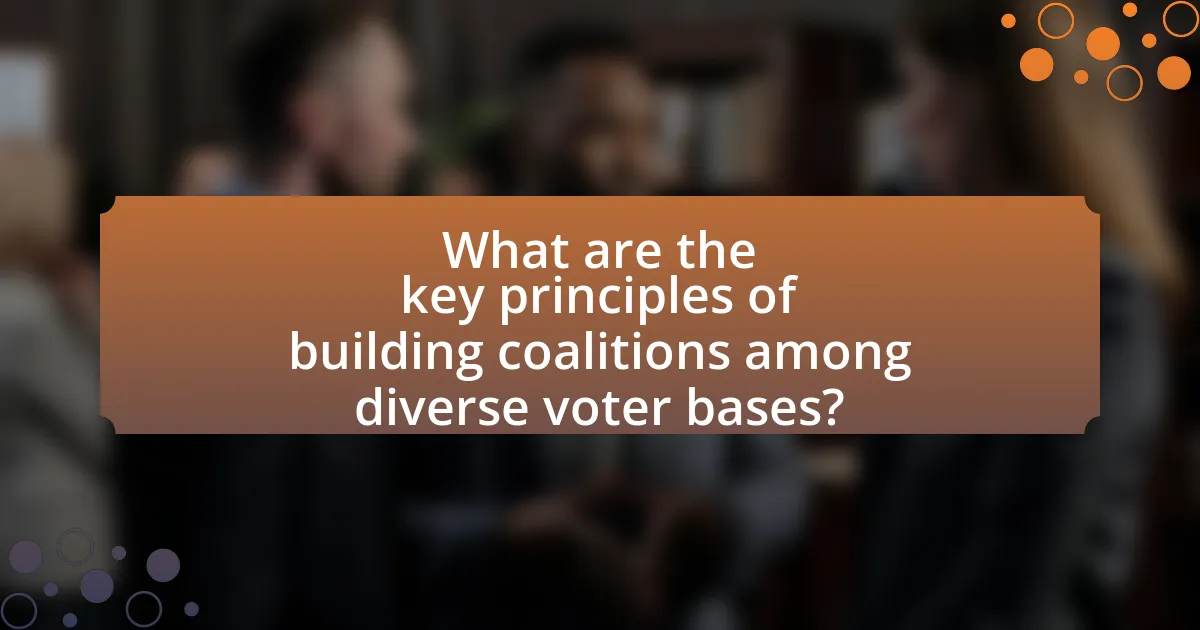 What are the key principles of building coalitions among diverse voter bases?