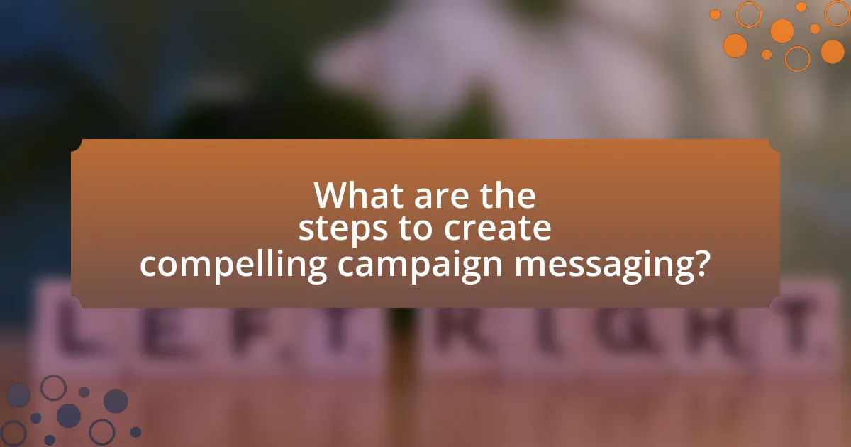 What are the steps to create compelling campaign messaging?