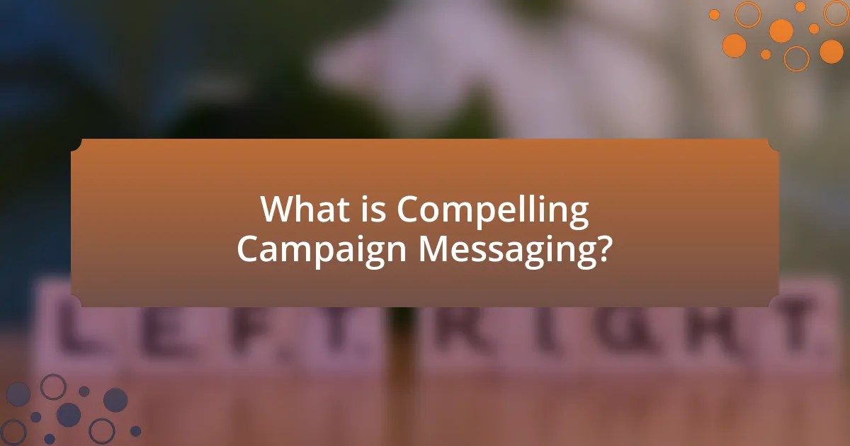 What is Compelling Campaign Messaging?
