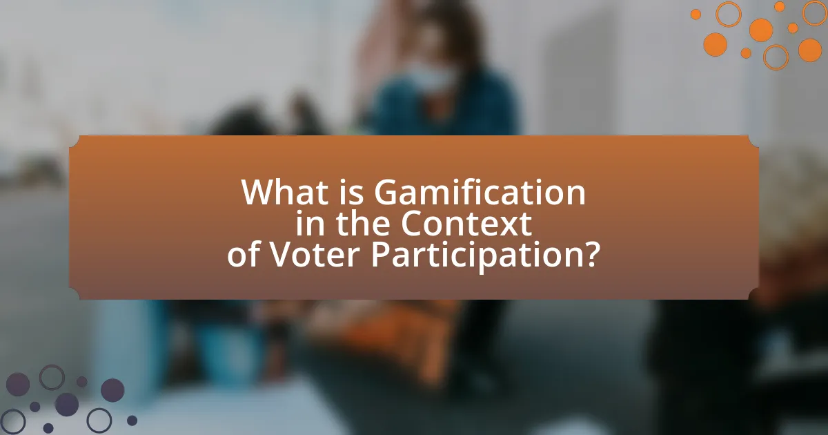 What is Gamification in the Context of Voter Participation?