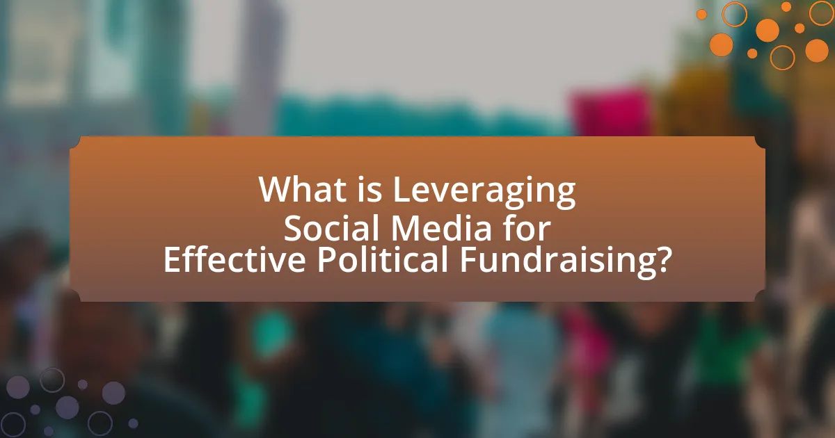 What is Leveraging Social Media for Effective Political Fundraising?